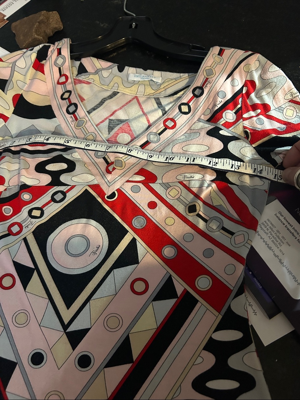Emilio Pucci Multicolor Geometric Long Sleeve Top - Picture 9 of 9